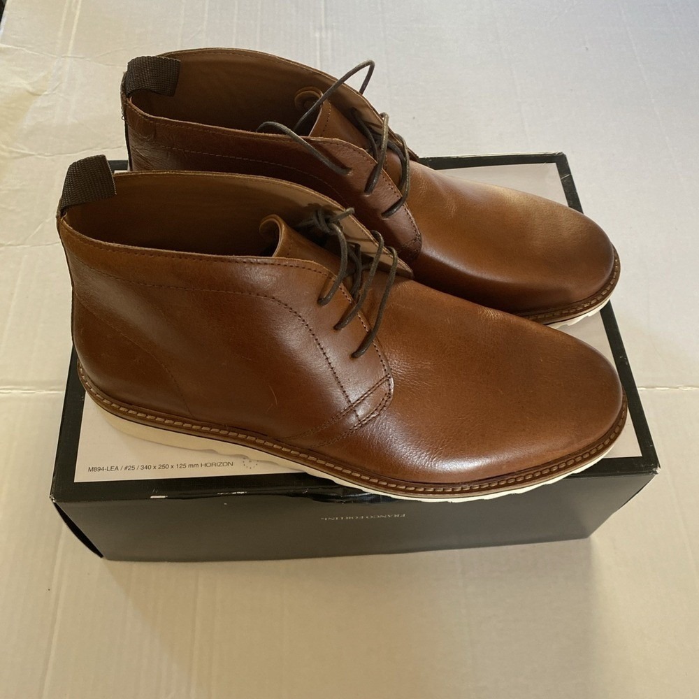 Franco Fortini Mens Size 10M Plano B Carvano Cognac Chukka Boots